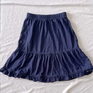 Hanna Andersson Blue Midi Soft Cotton Skirt, Size 4.